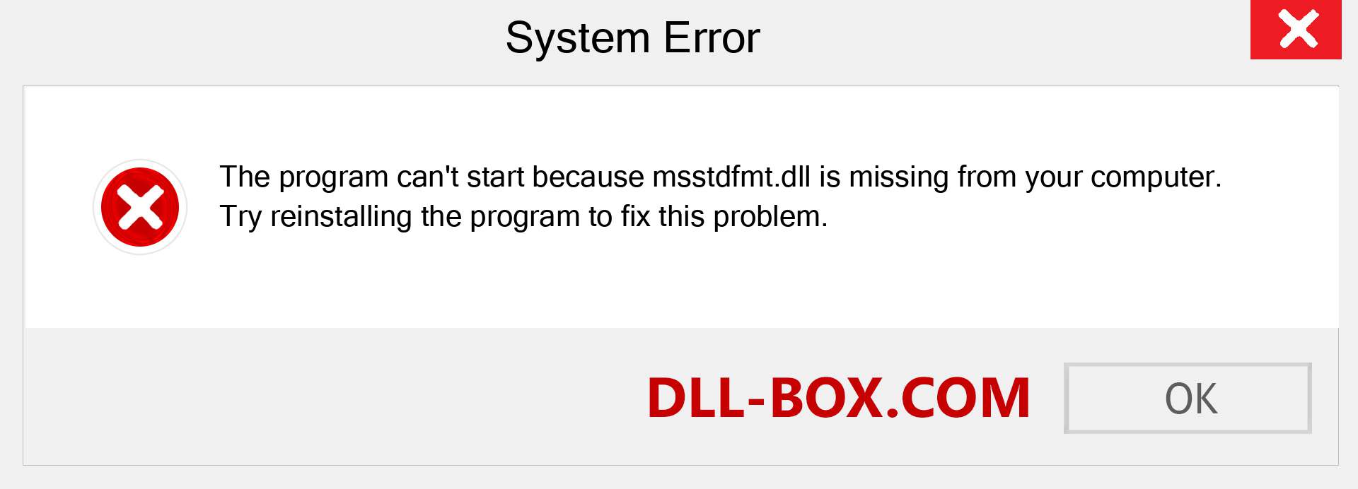  msstdfmt.dll file is missing?. Download for Windows 7, 8, 10 - Fix  msstdfmt dll Missing Error on Windows, photos, images